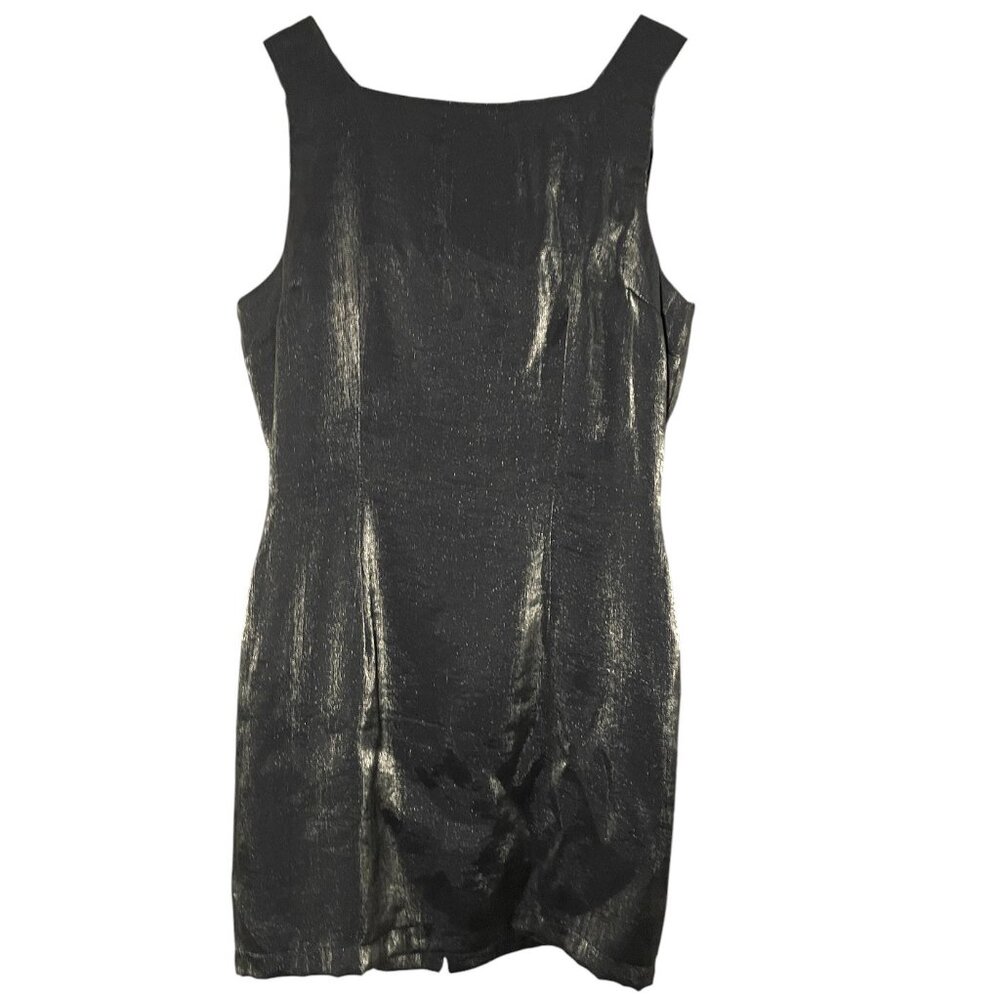Born In America BIA Vintage Silvery Cocktail Mini Dress Minimalist Bodycon - Picture 2 of 10